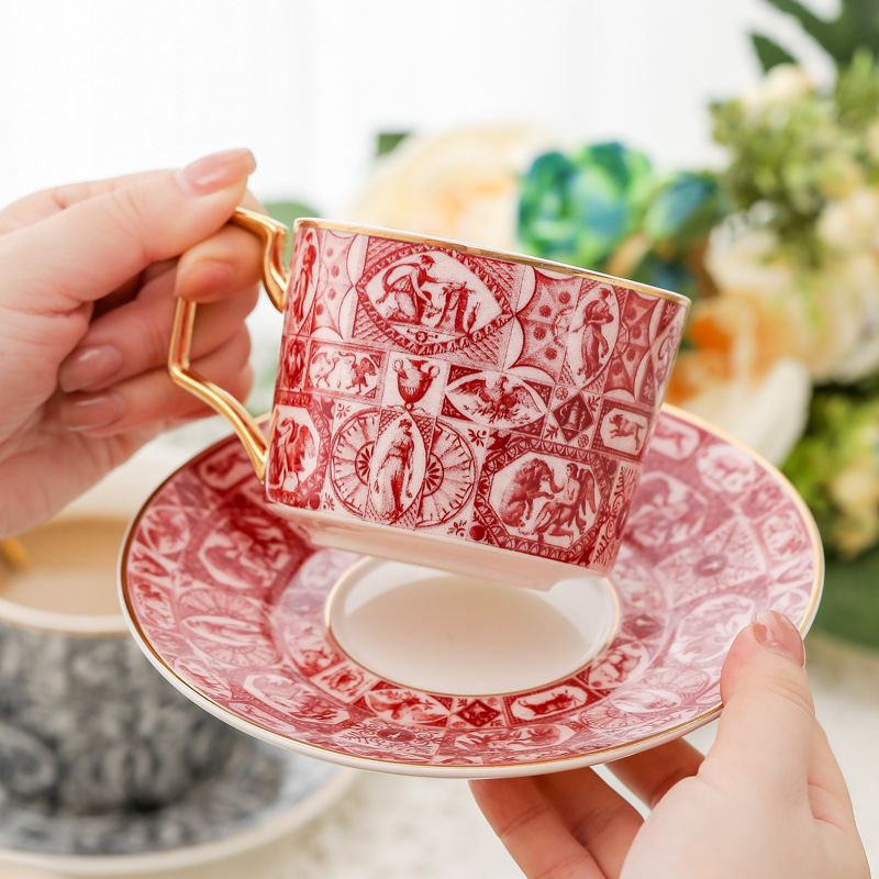 Coffee Tea English - European style light luxury coffee cup