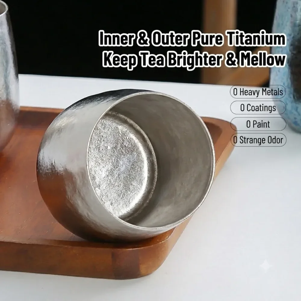 Coffee Tea Flask - Pure Titanium Double-Wall Coffee Mug Water