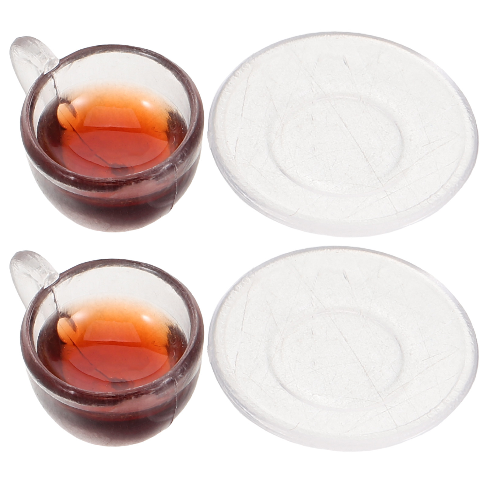 Coffee Y Tea - 2Sets Miniature Coffee Cups Realistic Resin