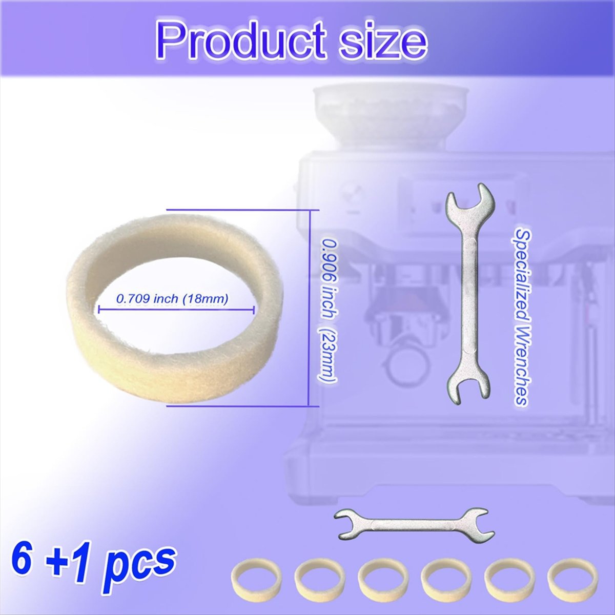 (A64E) 6Piece Felt Washer Repl - đánh giá và giá Breville Espresso Bes870