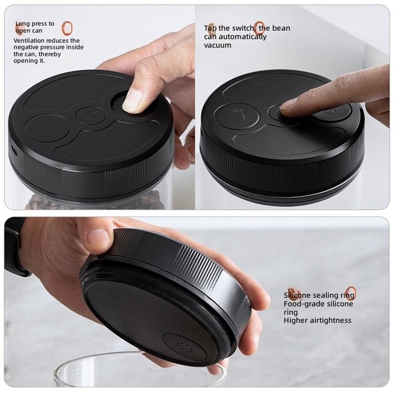 Automatic Vacuum Coffee Canist - đánh giá và giá Coffee Tea Bean