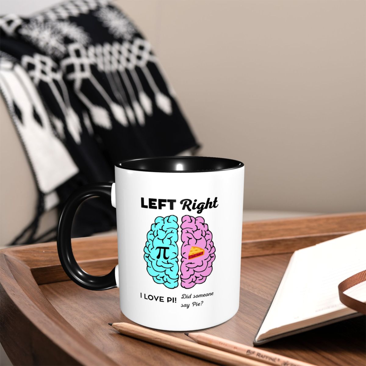 Left Right Brain Hemisphere Pi - đánh giá và giá Coffee Tea Jokes